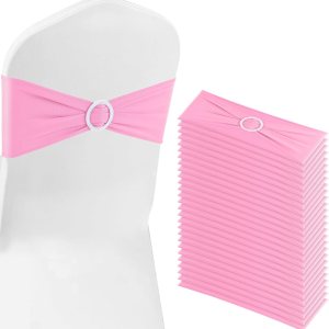 BOUBONI Paquete de 50 bandas elásticas de elastano para silla con hebillas para sillas plegables, bodas, fiestas, recepciones, baby shower, eventos, BOUBONI Paquete de 50 bandas elásticas de elastano para silla con hebillas para sillas plegables, bodas, fiestas, recepciones, baby shower, eventos,