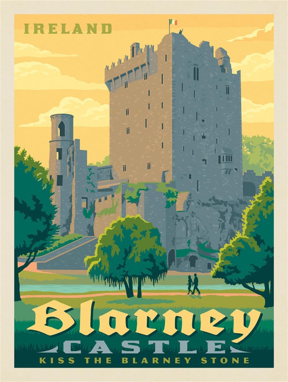 FysaH Ireland Blarney Castle Tegucigalpa – Pósteres vintage de viaje por la ciudad, arte de pared, decoración de habitación de preparación,