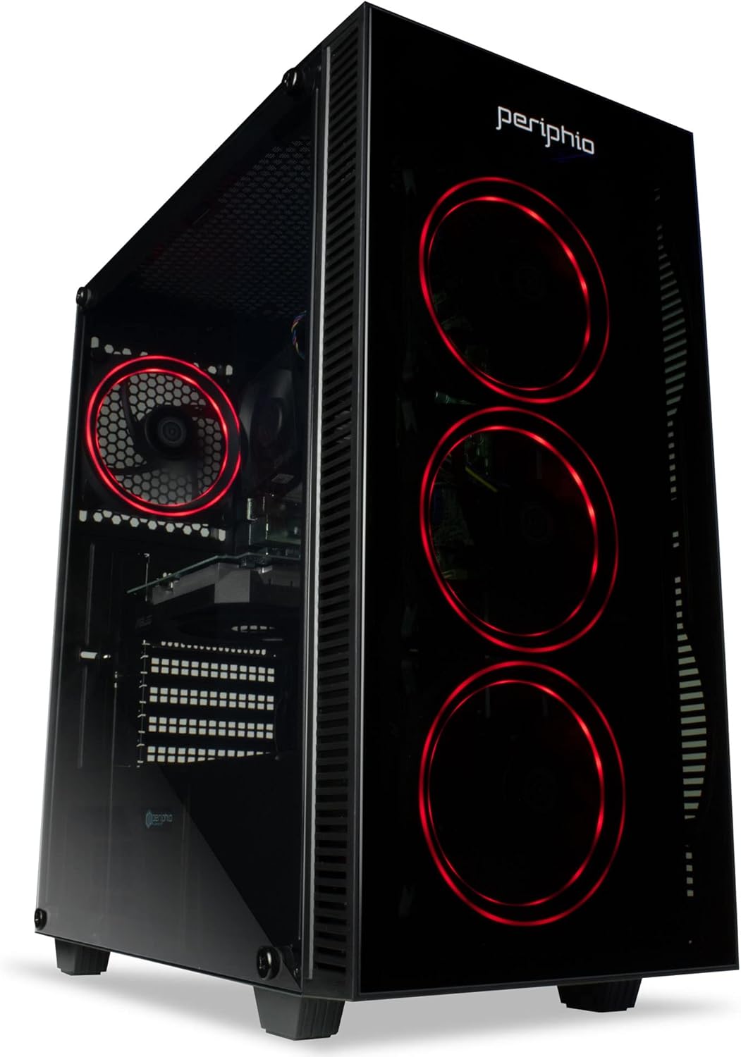 Periphio Ember – Computadora para juegos, RGB, Intel Quad-Core i5, 16 GB de RAM, SSD de 120 GB + 1 TB 7200 RPM HDD, PC para juegos Windows 10,