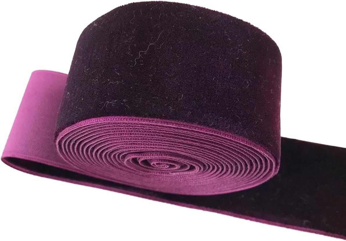 Cinta de terciopelo de una sola cara de color morado oscuro, 1.496 in (1.5 pulgadas), utilizada para embalaje de regalos, árbol de Navidad, caja de