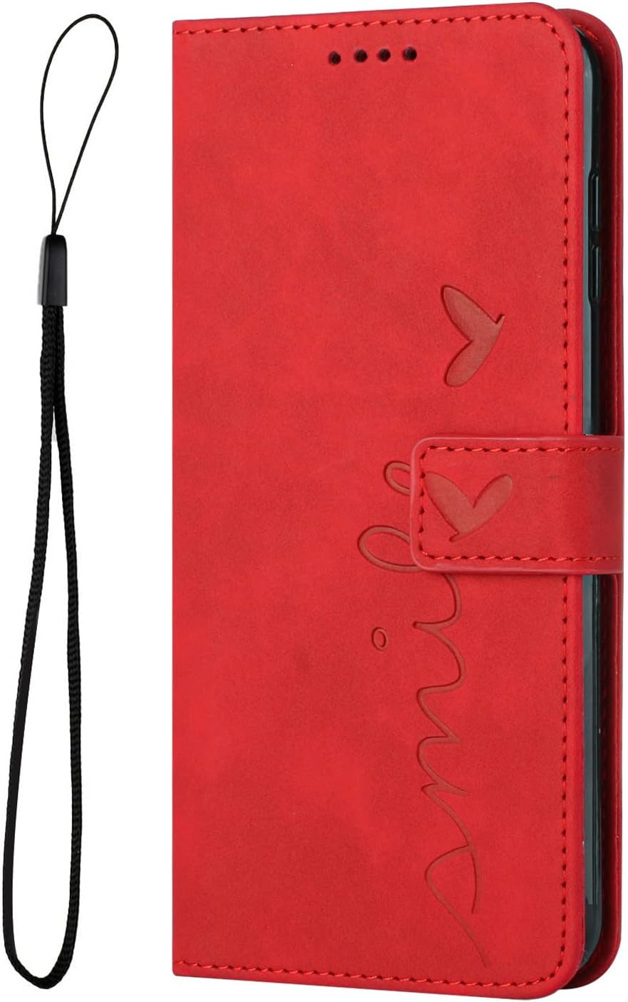 Para Xiaomi Poco X3 NFCX3  X3 Pro Flip Phone Case, Anti Drop, Anti Scratch Funda protectora, Funda protectora tipo cartera Rojo