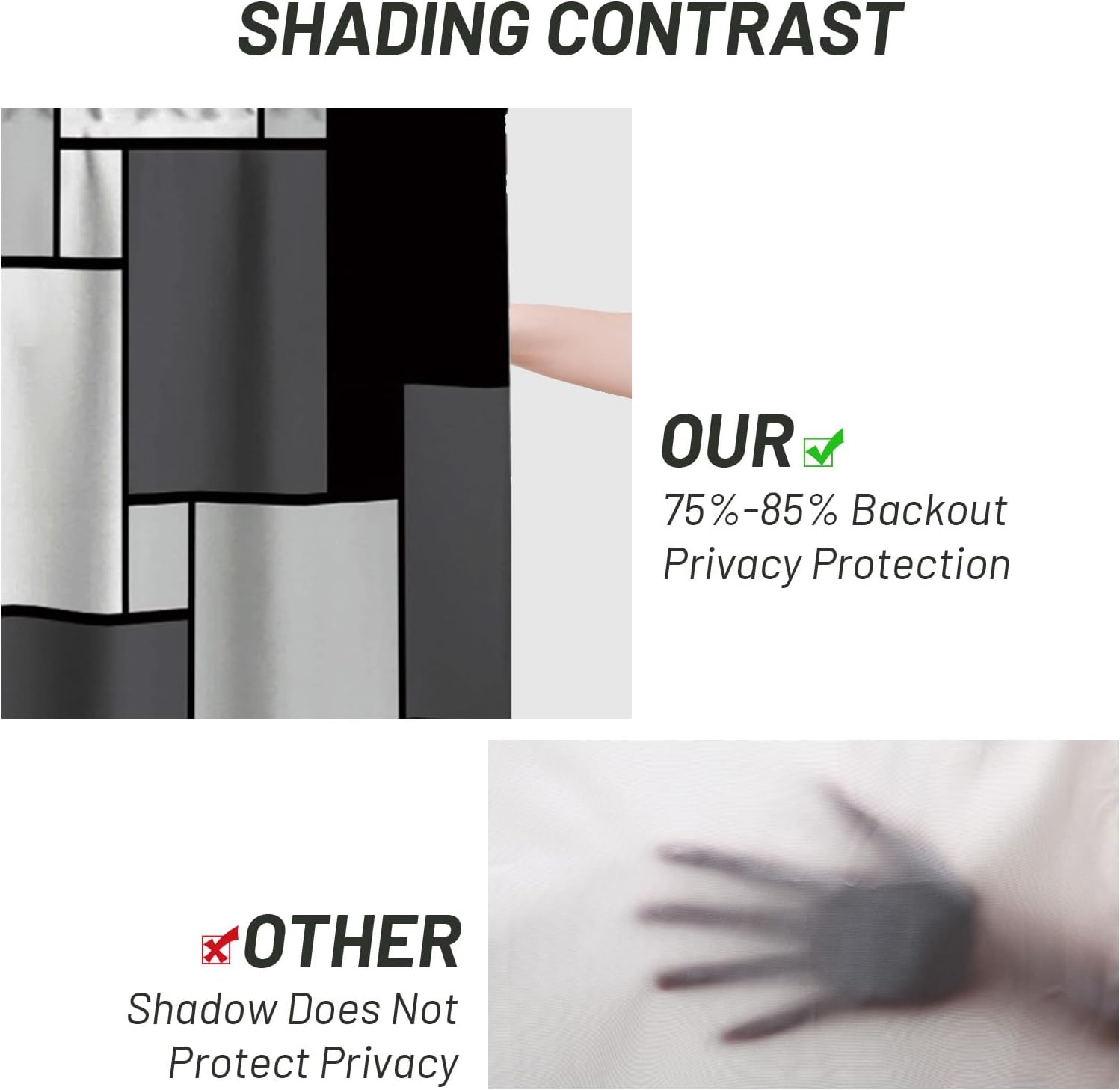 FYATHM Juego de 3 cortinas de cocina color negro y gris para ventanas, cenefa y juego de niveles de 36 pulgadas, moderno con bolsillo para barra,