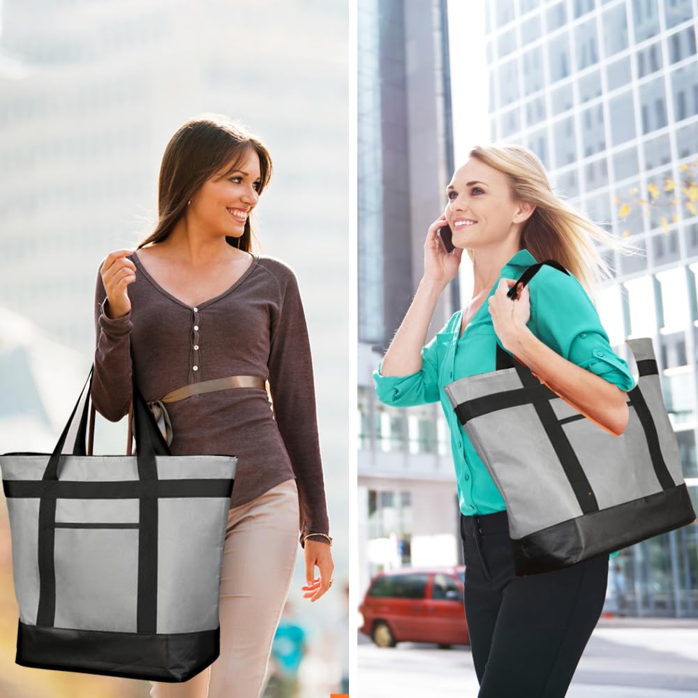 Paquete de 2 bolsas reutilizables aisladas para compras de comestibles para mujereshombres, pizzabolsa de entrega de alimentos para mantener la