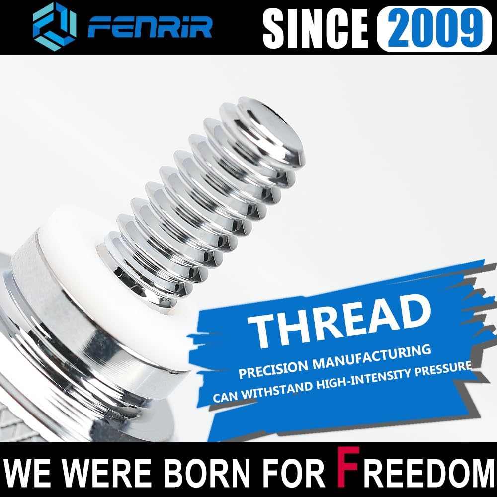 Fenrir Kit de base de tornillo de asiento de liberación rápida para motocicleta, acero inoxidable 304, acabado cromado para 1997-ahora Sportster