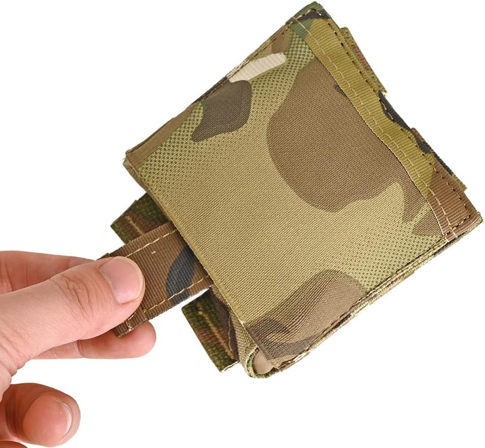 Micro Molle Dump Pouch Revista Utilidad Bolsa plegable Ultraligero Dump Pouch Battle Duty Belt Dump Pouch Soft Roll UP plegable MAG bolsa