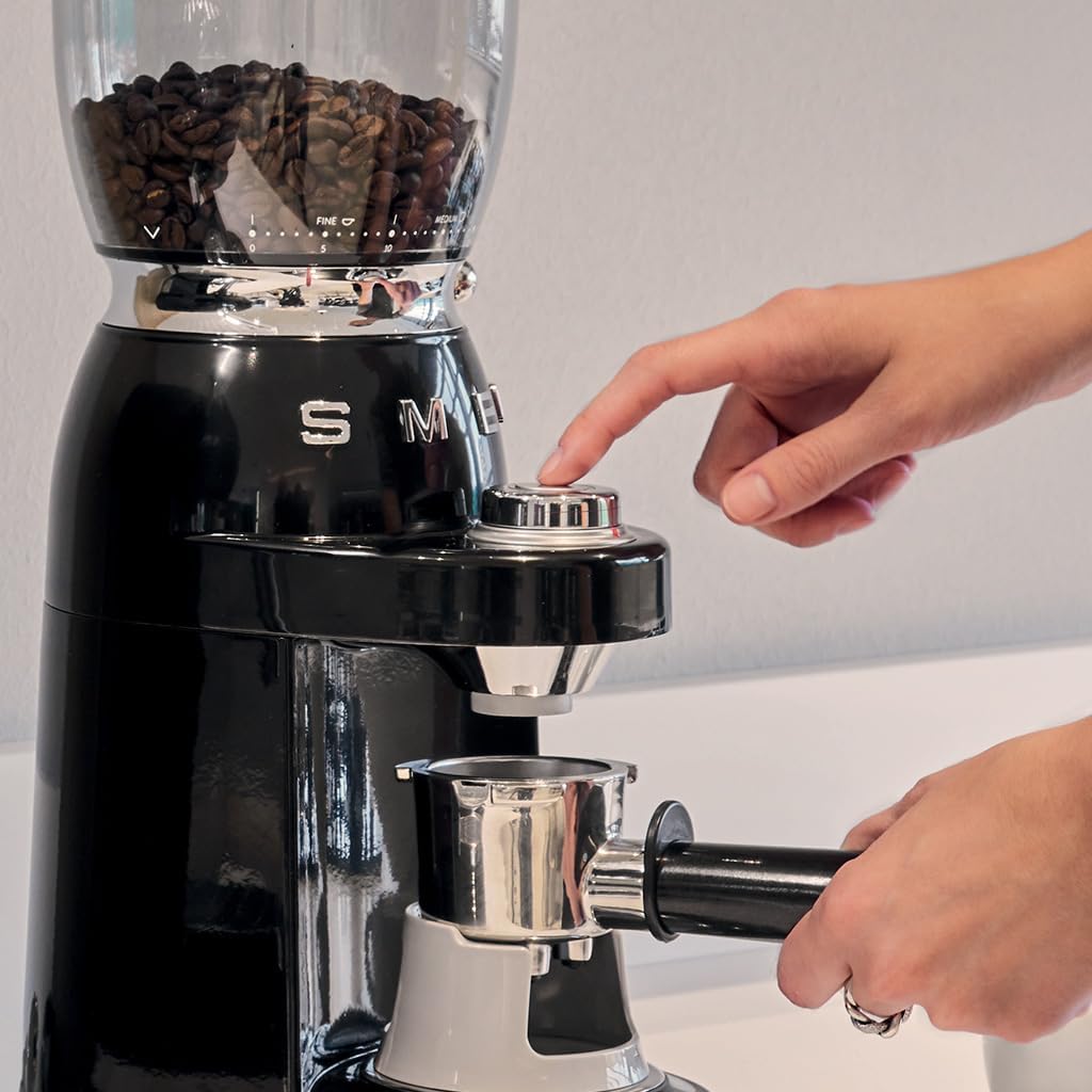 SMEG Molinillo de café eléctrico retro (negro)