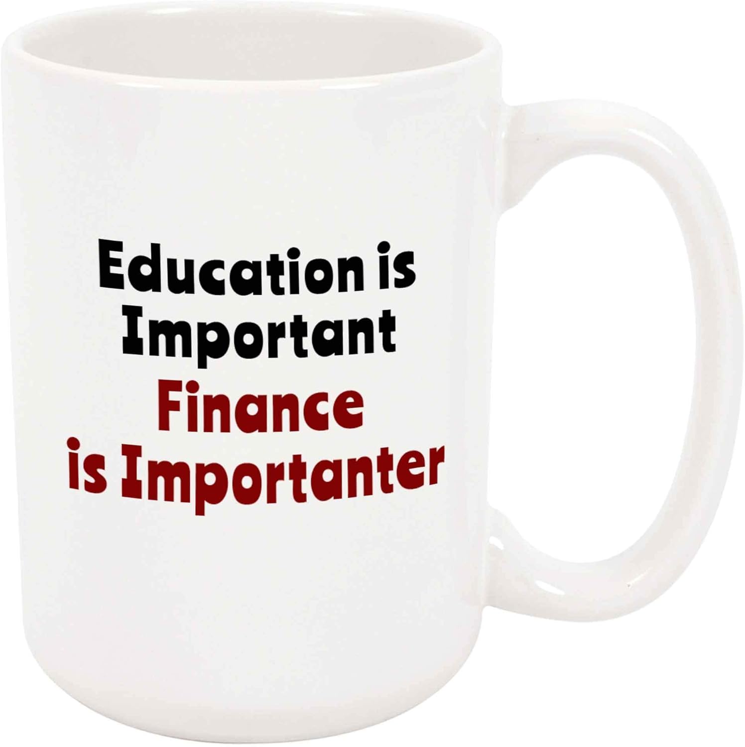 Bouncing Brick Designs Finance is Importanter – Taza de café divertida para inversores, CFO Acciones, regalo de inversión, taza de cerámica, regalo