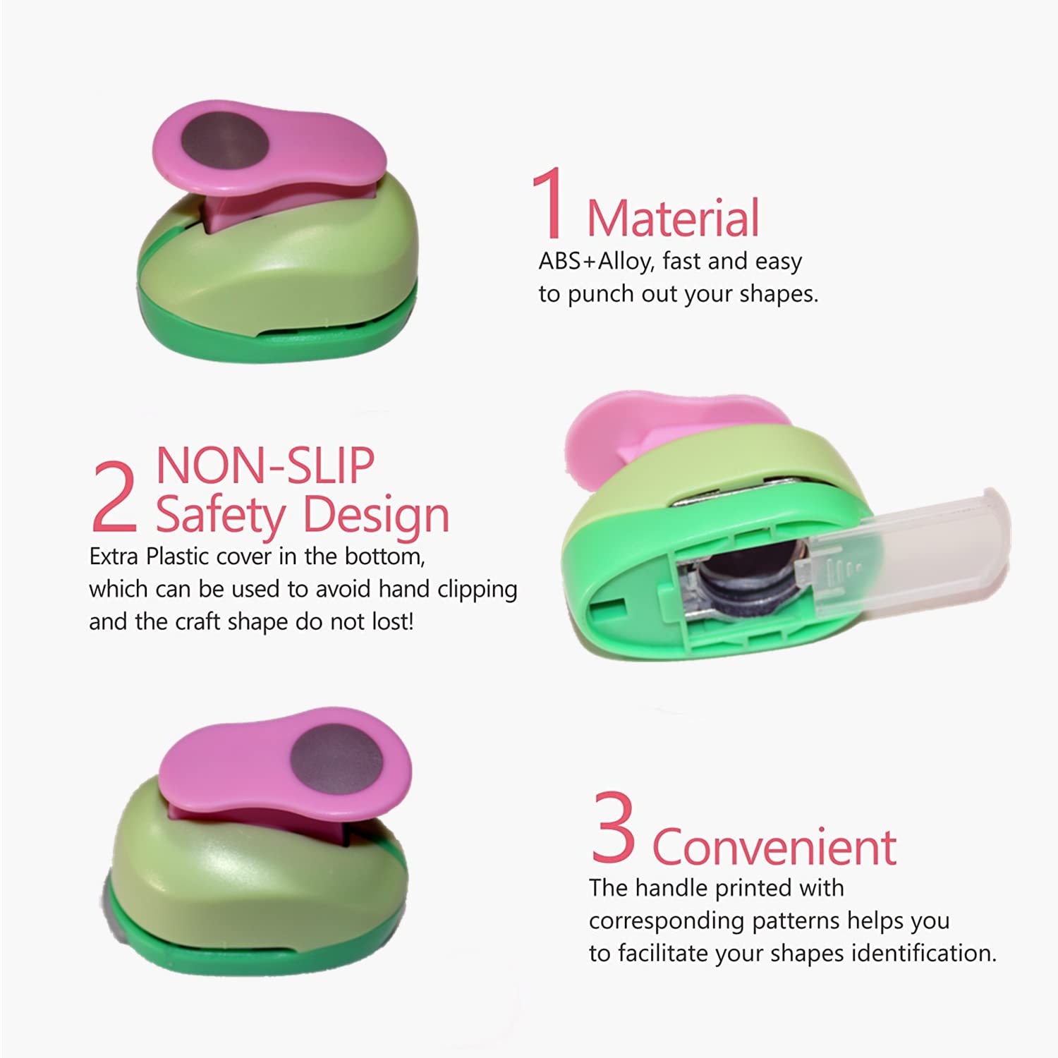 Cady Craft Punch – Punzones de papel de hoja de 2 pulgadas (2 pulgadas)
