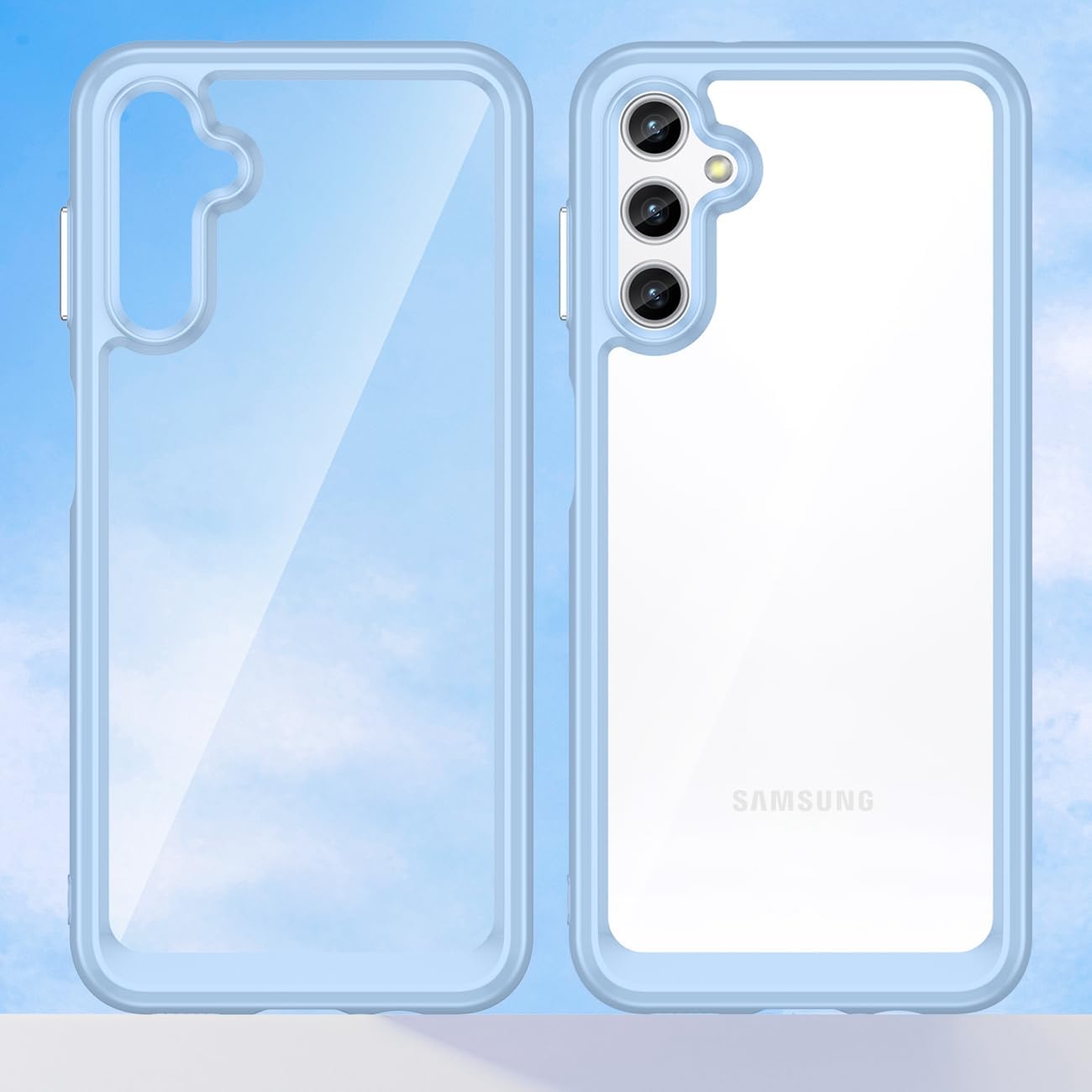 Funda transparente para Galaxy A14, Samsung A14 5G SM-A145F SM-A146U con protector de pantalla, a prueba de golpes, policarbonato duro transparente