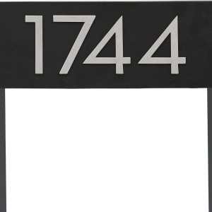 Placa de dirección horizontal flotante moderna de 6 pulgadas con estacas de césped, letrero de dirección montado, letrero de números de casa, Placa de dirección horizontal flotante moderna de 6 pulgadas con estacas de césped, letrero de dirección montado, letrero de números de casa,