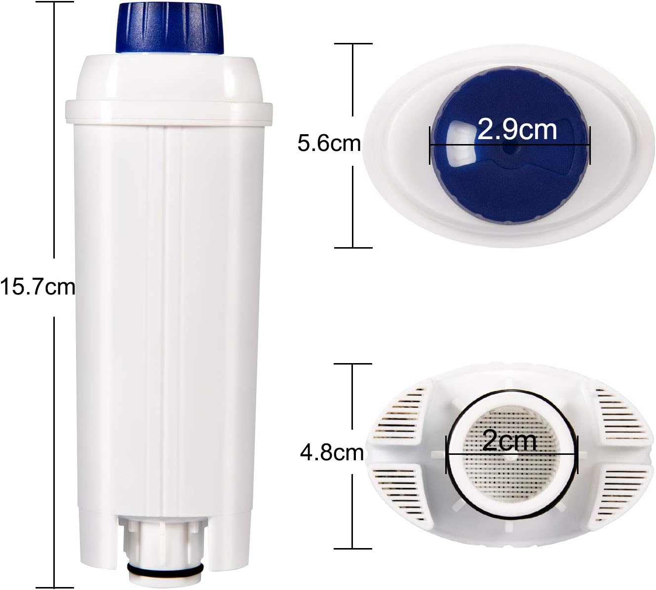 Ouxunus – Filtros de repuesto para filtro DeLonghi DLSC002, cartuchos de filtro de agua, suavizante de carbón activado, compatible con ECAM, ESAM,