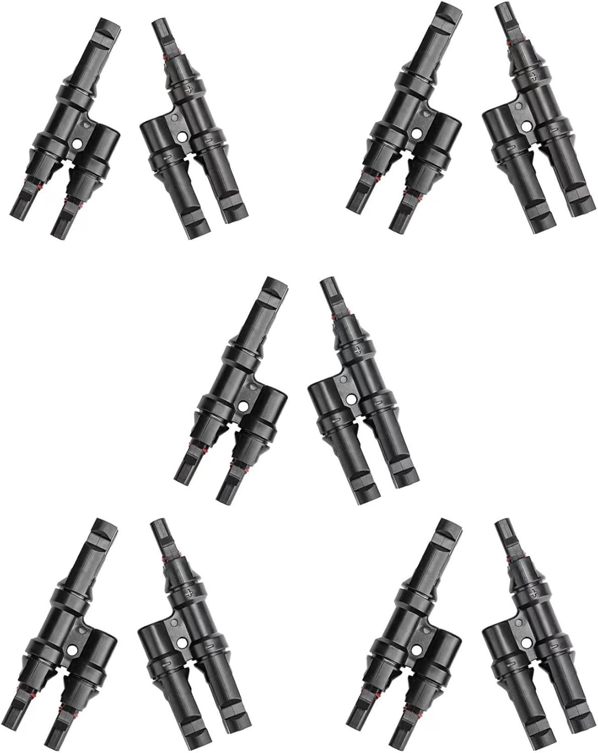 10PCS conectores de rama solar Y conector en par MMF+FFM para conexión paralela Conector T2 (5)