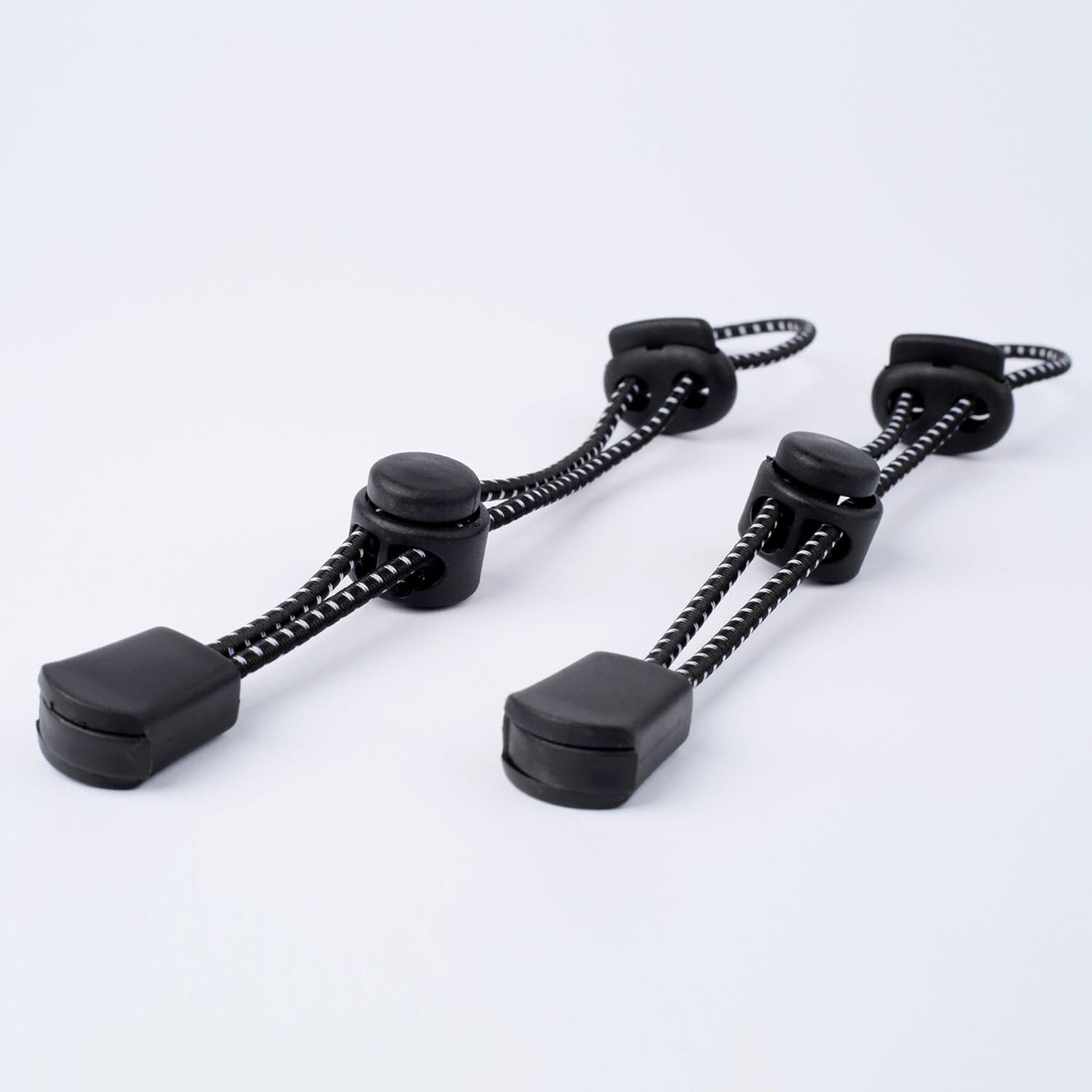2 soportes ajustables negros para palos de senderismo, hebilla de fijación para bastón de caminar con cordón elástico, cordones de seguridad para