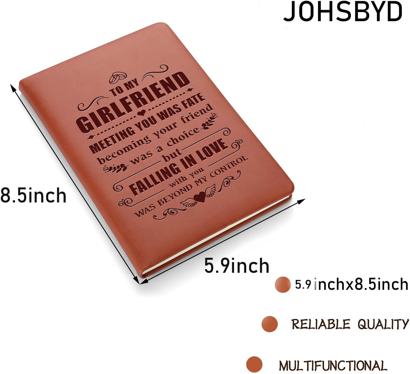 Cuaderno de cuero con texto en inglés “To My Wife Husband Gifts I Choose You”, cuaderno de cuero para esposa y marido en el día de la boda,