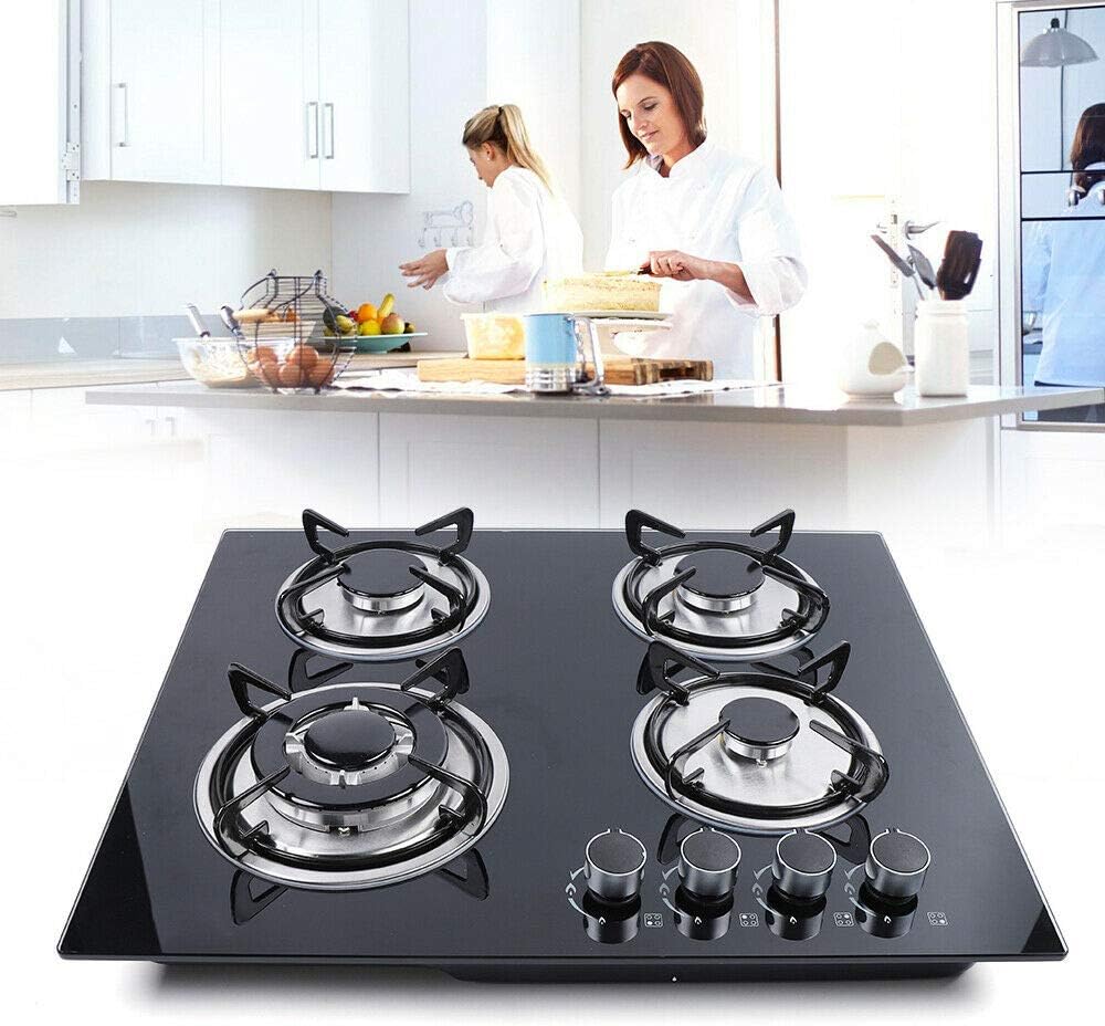 Placa de cocina de gas de 23  30 pulgadas 35 , estufas de gas convertibles NGLPG incorporadas 4 quemadores 5 quemadores Placa de gas, encimera de