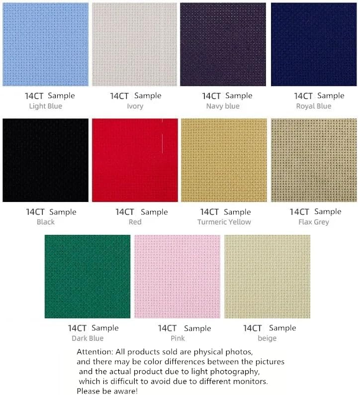 Aida Cloth 11CT Tela de punto de cruz negro bordado cuadros clásico Reserva Aida tela de punto de cruz DIY tela de lona para el hogar bordado tela