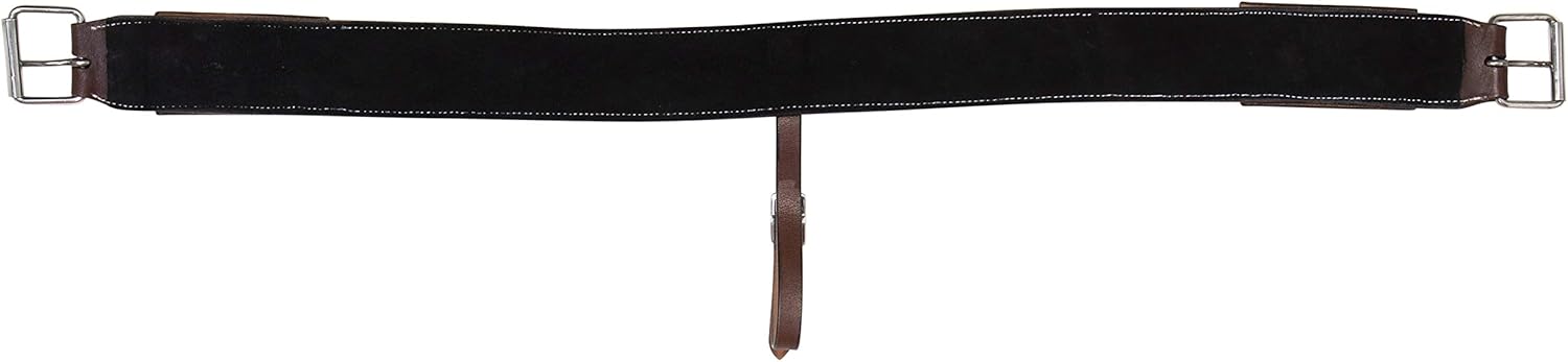 Correa de silla de montar de cuero de caballo occidental, correa de asiento inclinada marrón