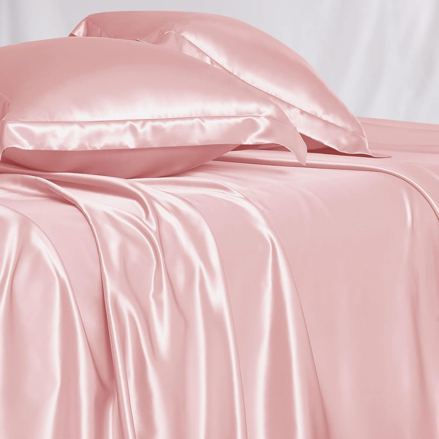 THXSILK Juego de sábanas de seda de 22 Momme, 4 piezas, sábanas de seda 7A+, juegos de ropa de cama de lujo, ultra suaves, duraderas, 100% seda de