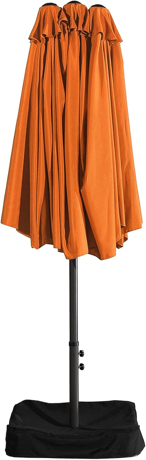 15ft Patio Umbrella with Base Included Outdoor Double-sided Umbrella Extra Large Patio Umbrella