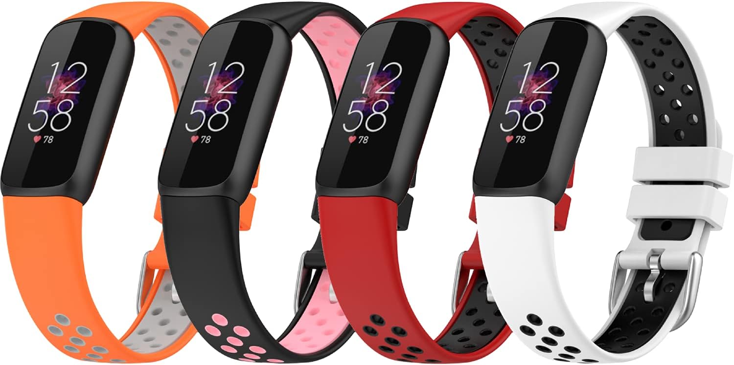 Correas de repuesto compatibles con correas Fitbit Luxe, accesorios para reloj inteligente, bandas de silicona transpirable, correa deportiva de