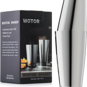 Boston – Juego de coctelera de acero inoxidable de 18 onzas y 28 onzas, mezclador de bebidas de Martini de metal para bartending, herramientas de Boston – Juego de coctelera de acero inoxidable de 18 onzas y 28 onzas, mezclador de bebidas de Martini de metal para bartending, herramientas de