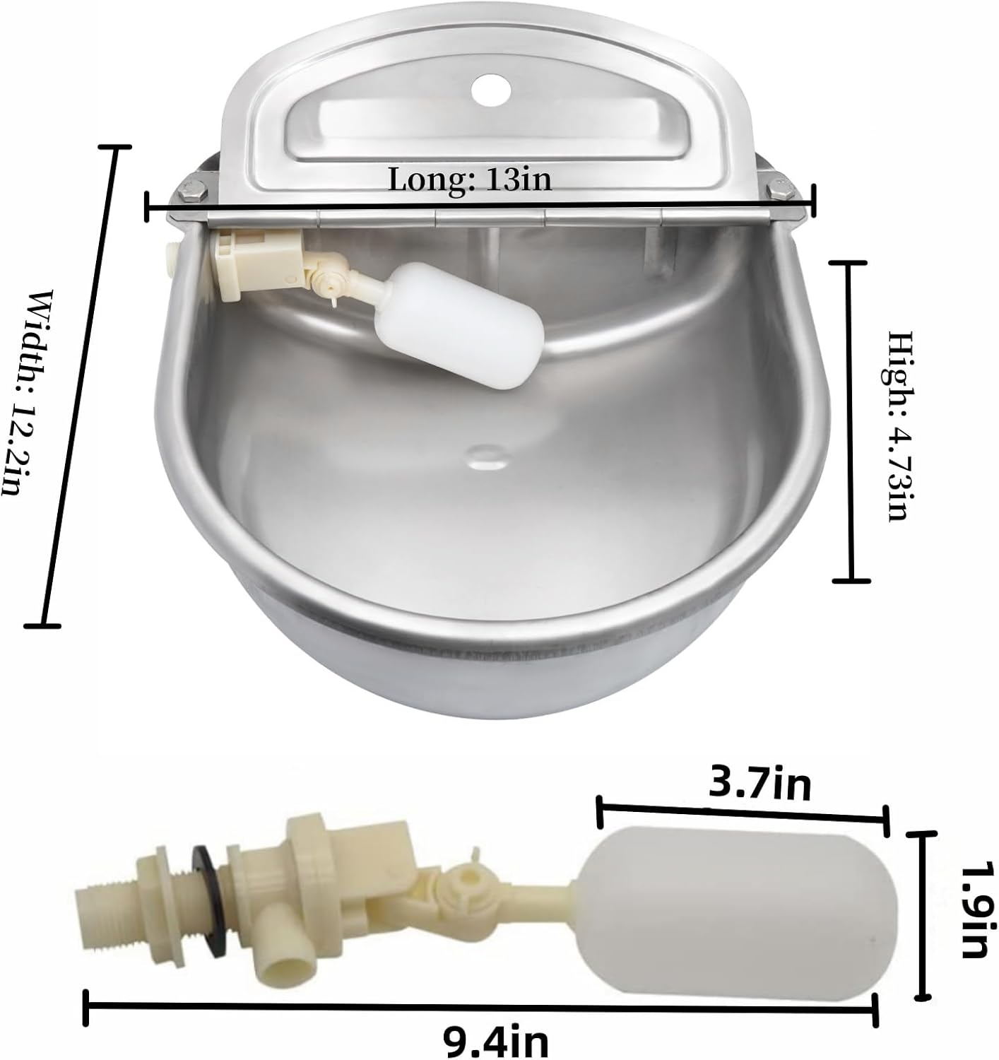 Dispensador automático de agua para perros de 3 galones, cuenco de agua automático para perros con conector de manguera, montado en la pared al aire