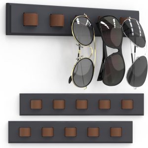 Paquete de 3 organizadores de lentes de sol, organizador de lentes de sol montado en la pared, soporte de madera para lentes de sol, soporte para Paquete de 3 organizadores de lentes de sol, organizador de lentes de sol montado en la pared, soporte de madera para lentes de sol, soporte para