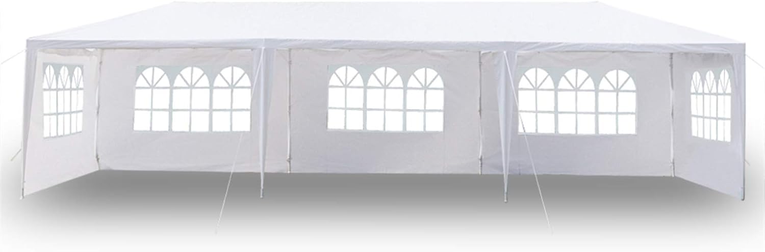 U-Kiss Toldo de 10 x 30 pies, para fiestas, bodas, patio, eventos, jardín, exterior, refugio para barbacoa con 8 lados extraíbles, impermeable,