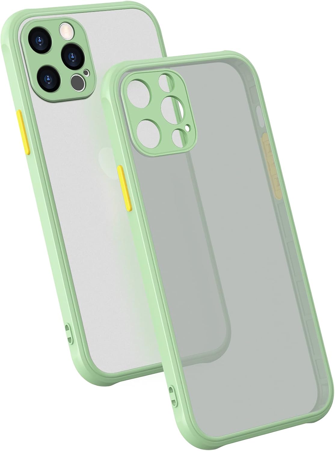 ZEZHOU Funda para iPhone 13 Pro con protector de lente de cámara de 6.1 pulgadas, cubierta de cuerpo completo a prueba de golpes, borde plano suave,