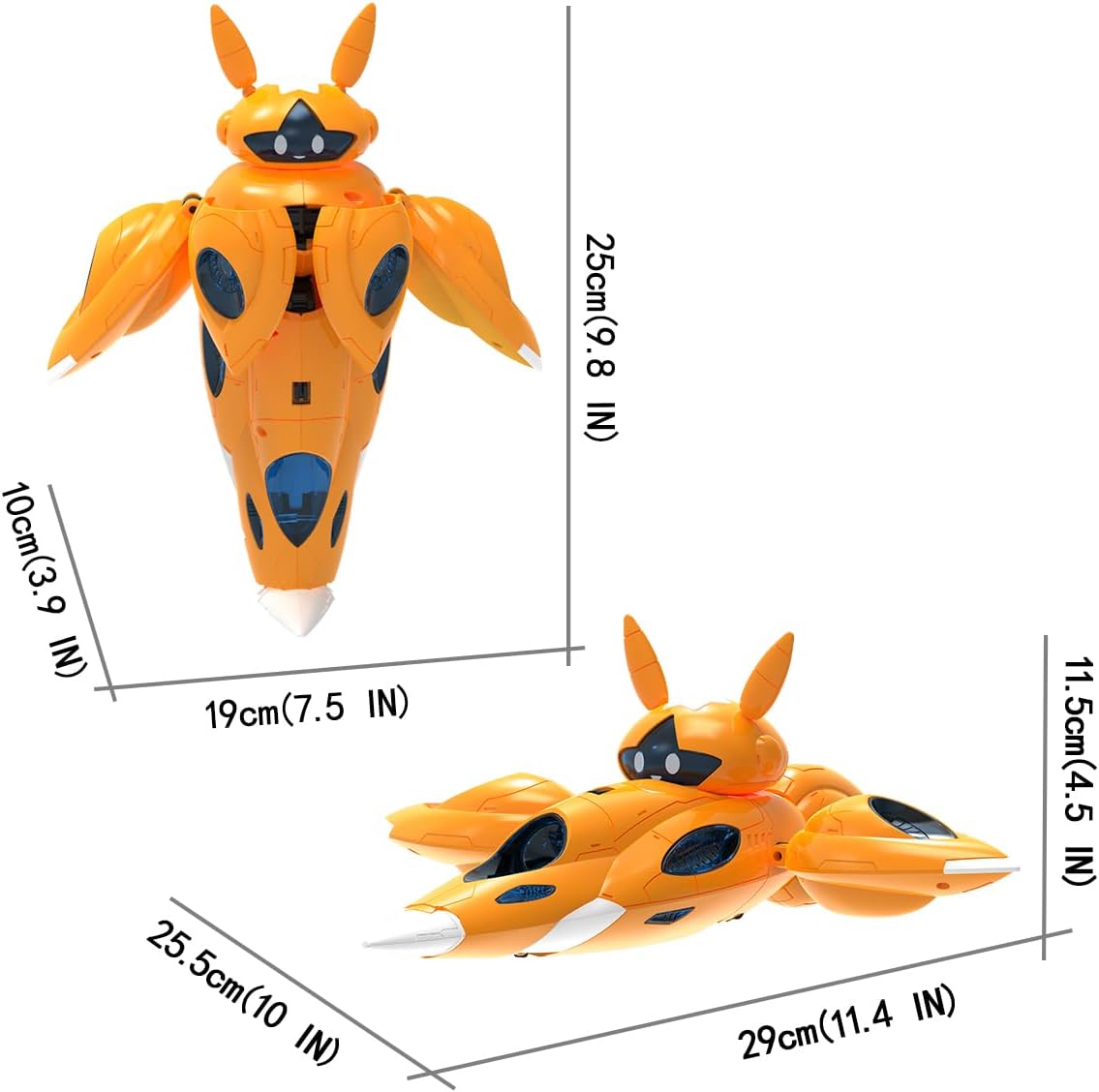 Alien Turn into Robot – Juguetes para niños, figuras de guerrero de transformación de naves espaciales de 10 pulgadas, juguetes transformables,