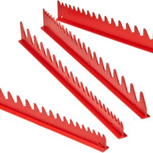 Ernst Manufacturing riel soporte para set de llaves de tuercas con respaldo magnético. Ernst Manufacturing riel soporte para set de llaves de tuercas con respaldo magnético.