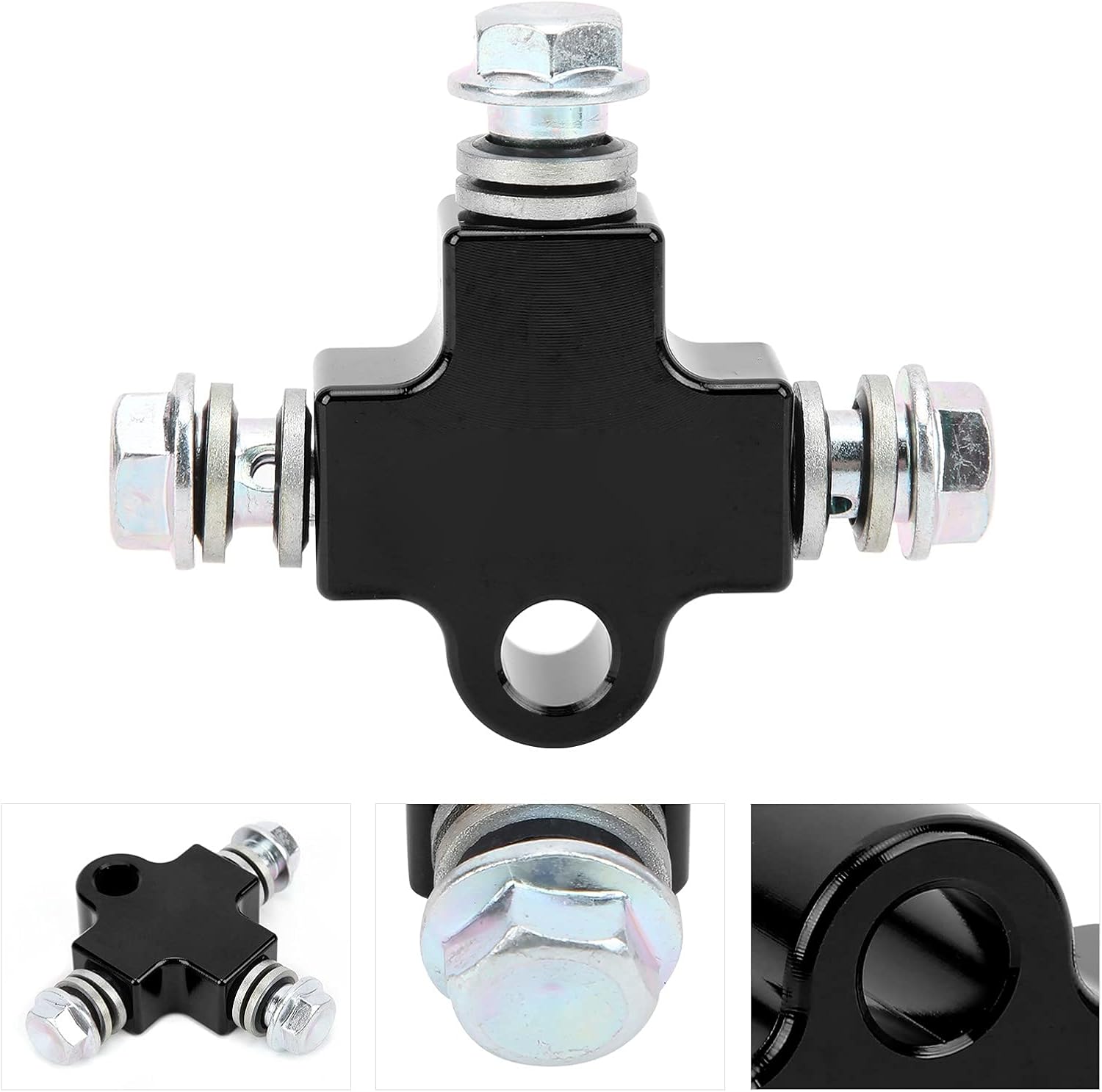 Aramox Línea de freno hidráulico para motocicleta, conector de manguera en T, adaptador de 3 vías, acoplamiento de conector en T, manguera de tubo