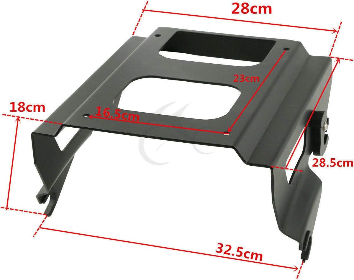 TCT-MOTORPARTS Solo Tour Pack Soporte desmontable para Harley Road King FLHR Street Glide 2009-2013