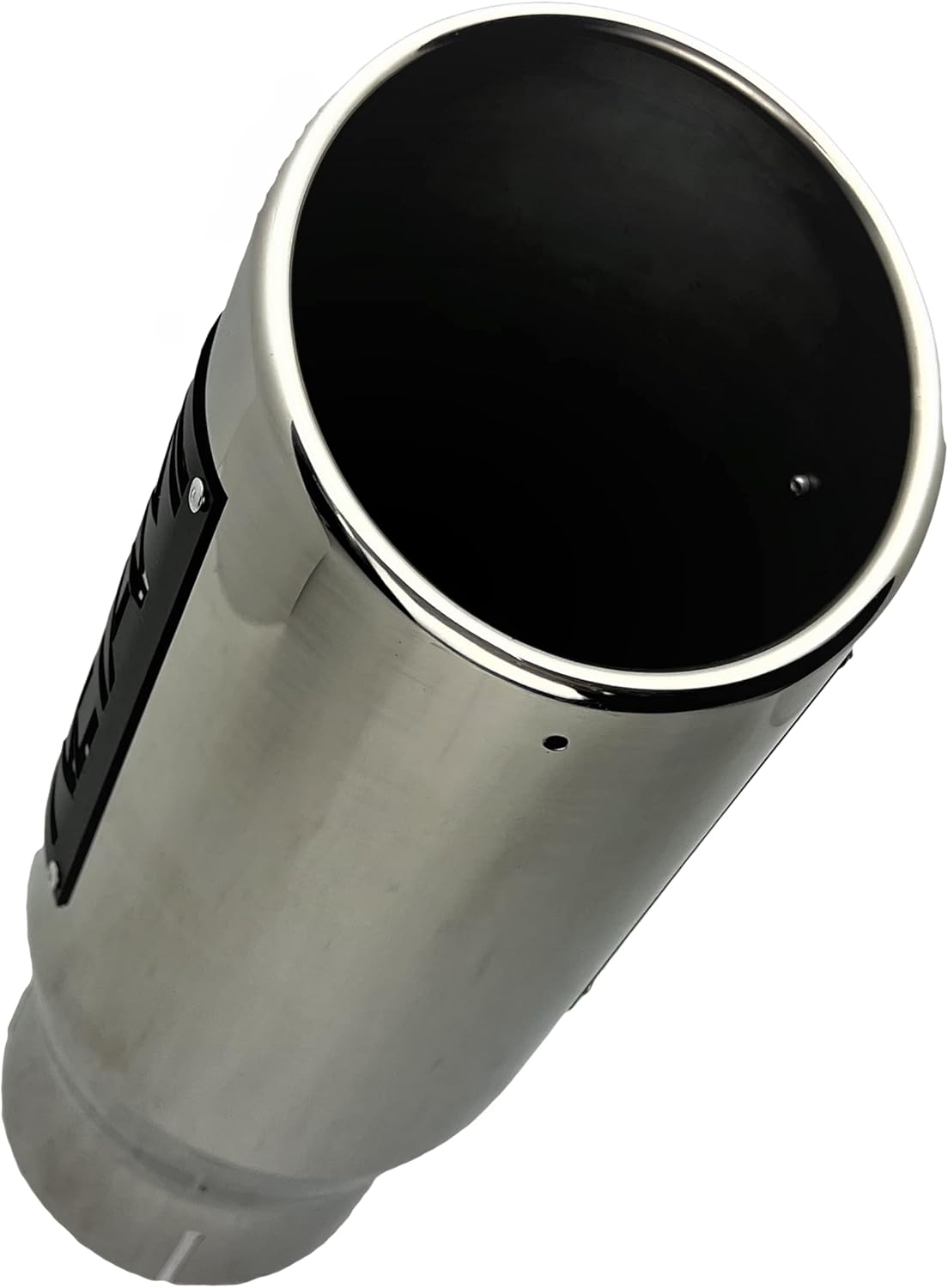 NETAMI Punta de escape de 2.5″ a 4″ Abrazadera de pulido de cromo con borde enrollado de acero inoxidable