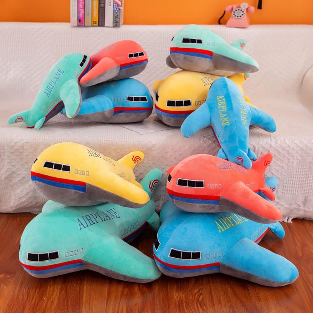 Juguete de peluche de 15.7 pulgadas, almohada de peluche de avión, cojín suave de avión de juguete, bonita decoración de guardería y juguete para