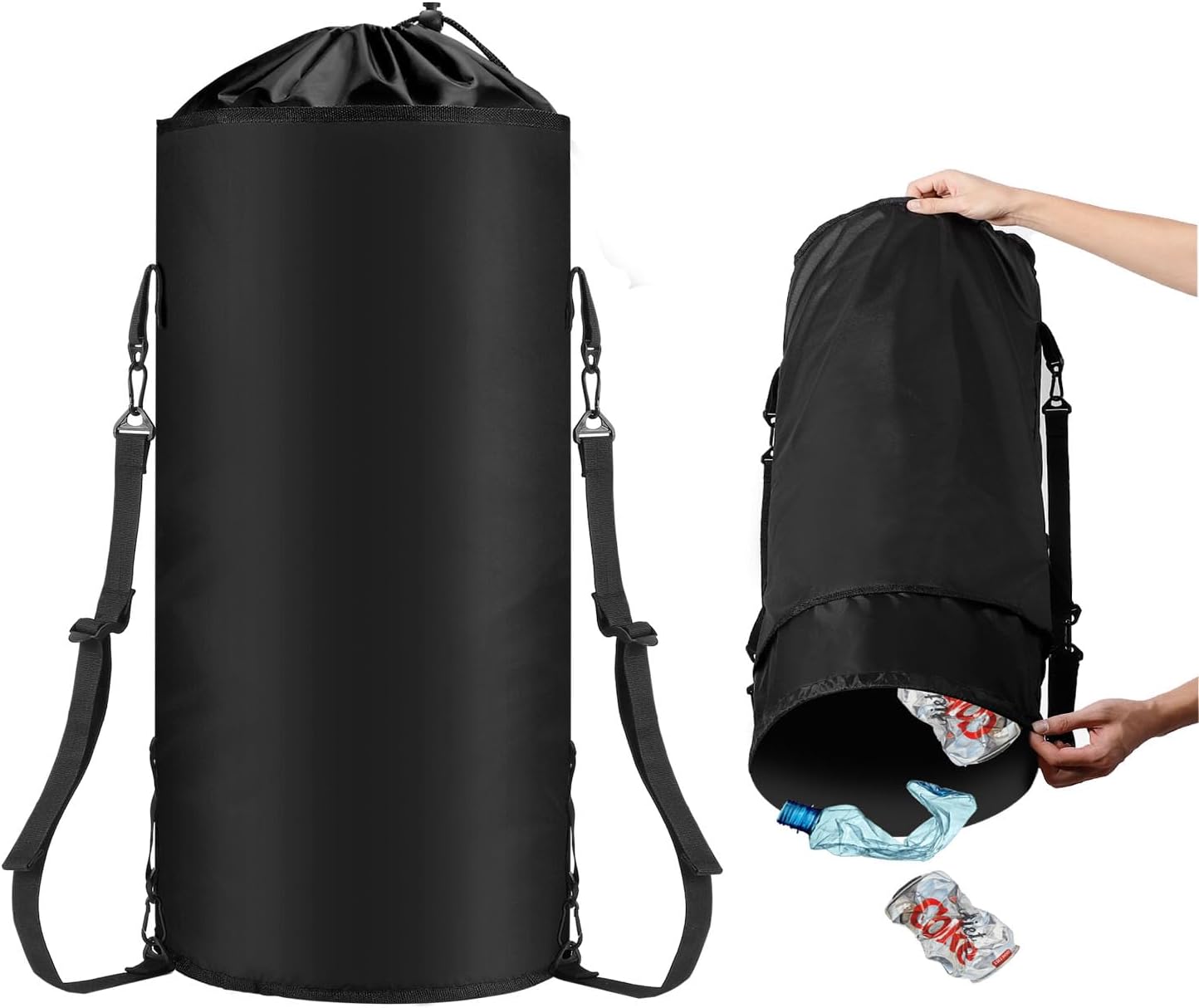 AngLink Bolsa de basura portátil para lancha, plegable 600D, bote de basura para lanchas de pesca, accesorios esenciales, bolsas de almacenamiento