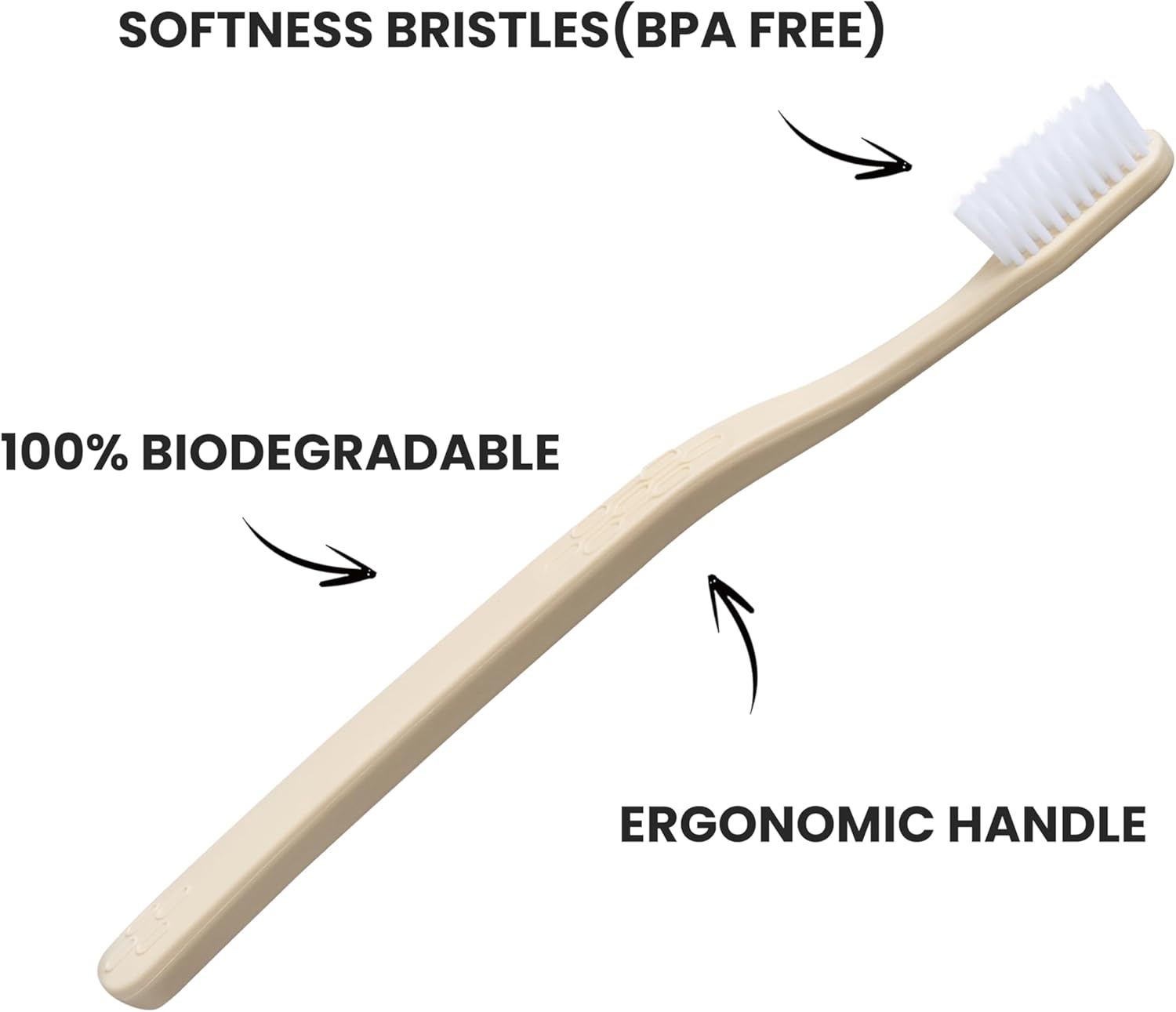 DR.BRIGHT Cepillo de dientes ecológico natural, cepillo de dientes biodegradable, cepillos de dientes reciclables, verde y compostable, embalaje