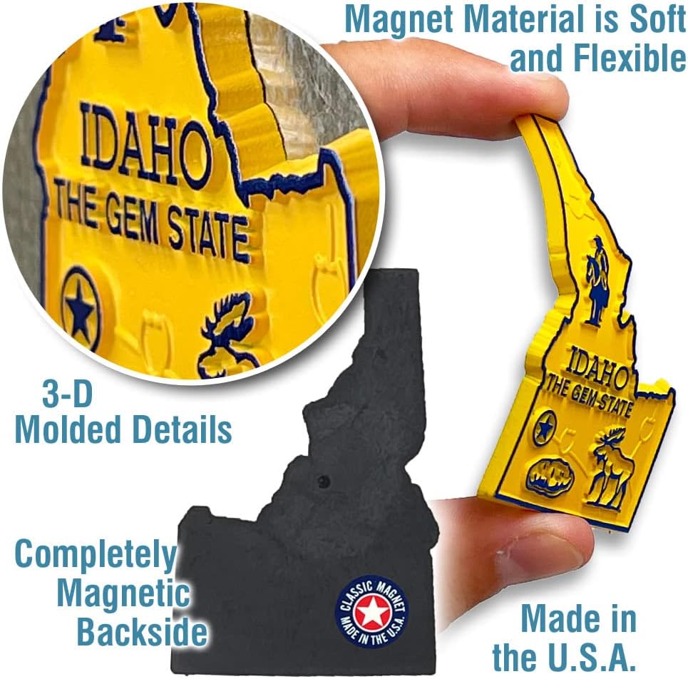 Imán con diseño de mapa de estado, Idaho