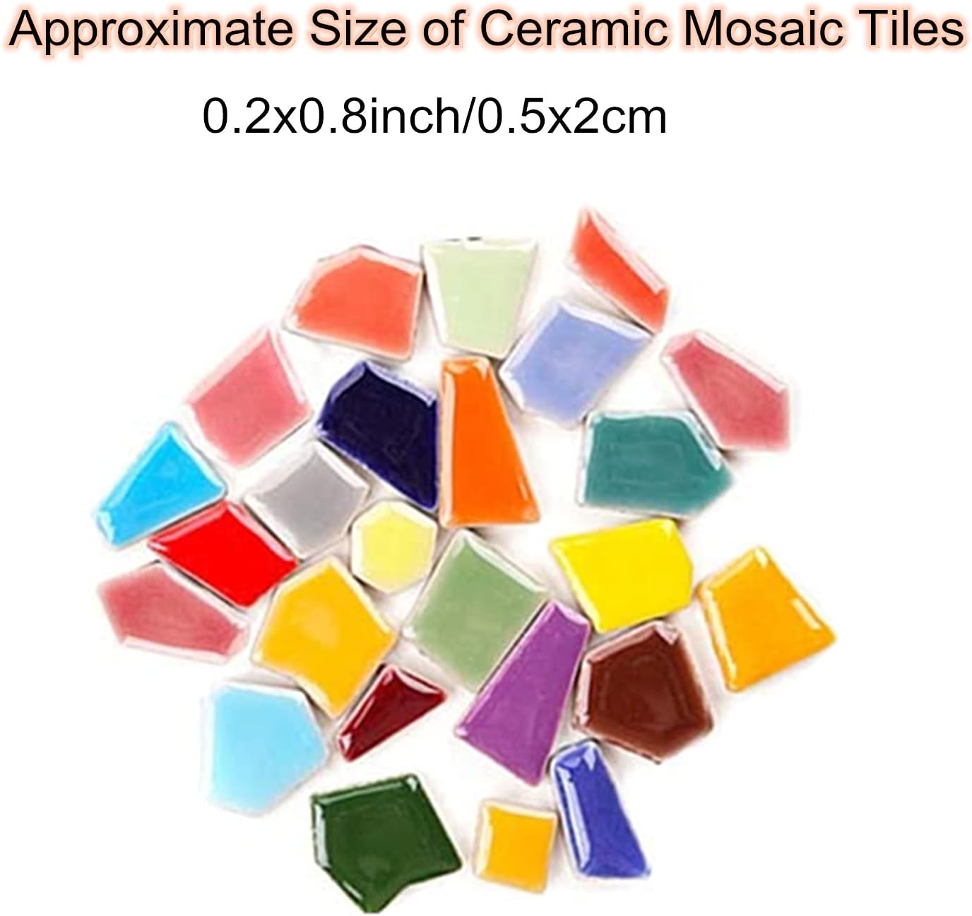 Azulejos de mosaico de cerámica de 7.05 oz para manualidades, azulejos de mosaico de porcelana de 0.2 x 0.8 pulgadas para decoración del hogar (gris)