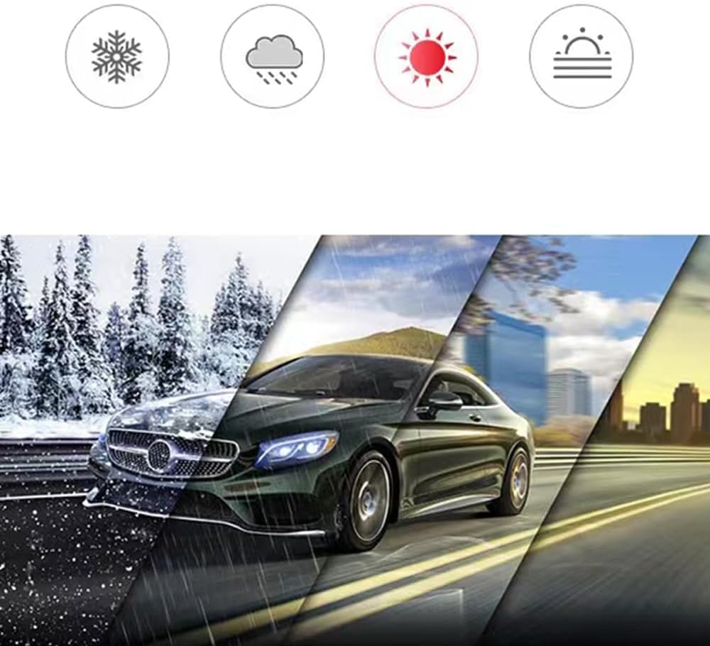 3 piezas de fundas desechables para automóvil, cubierta universal de plástico transparente para automóvil, lluvia, polvo, garaje con banda elástica,