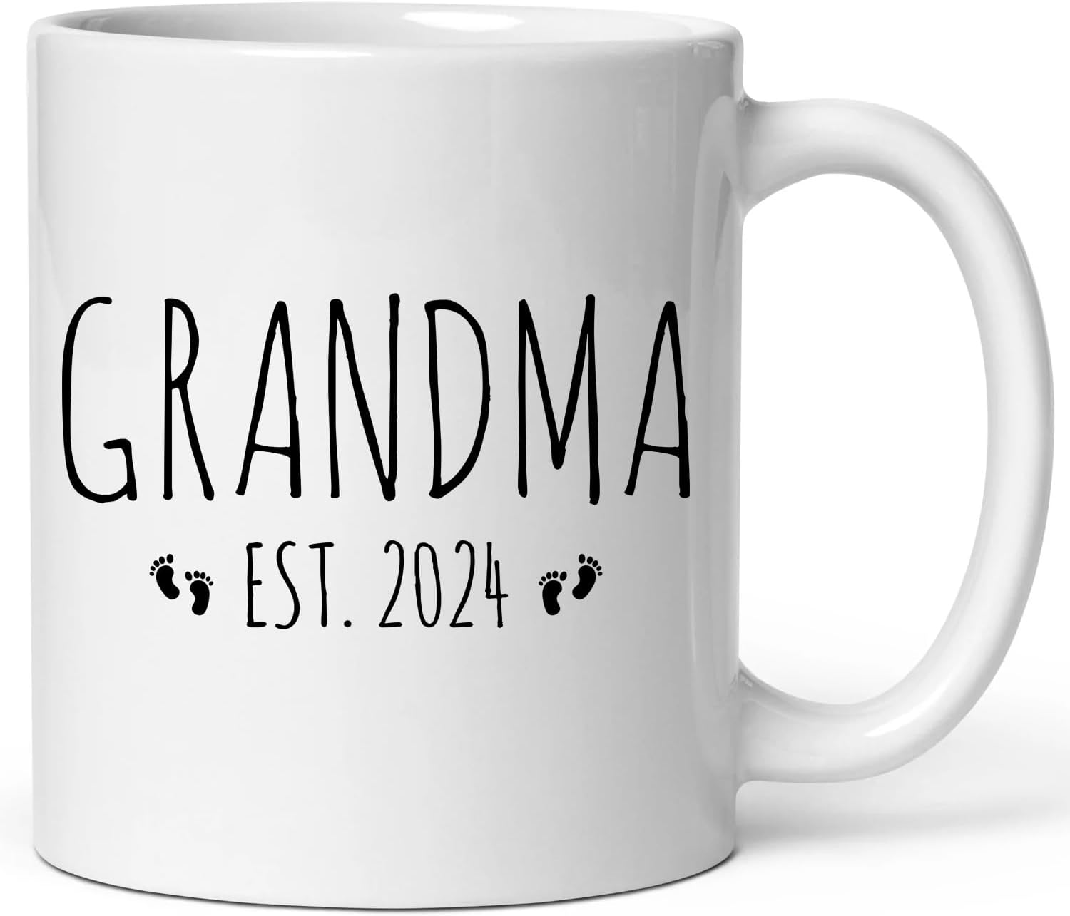 Exxtra Gifts Taza con texto en inglés “Grandma Est 2024 Promoted To Grandmother Grandma To Be Cup For Pregnancy Announcement” de 11 onzas, color