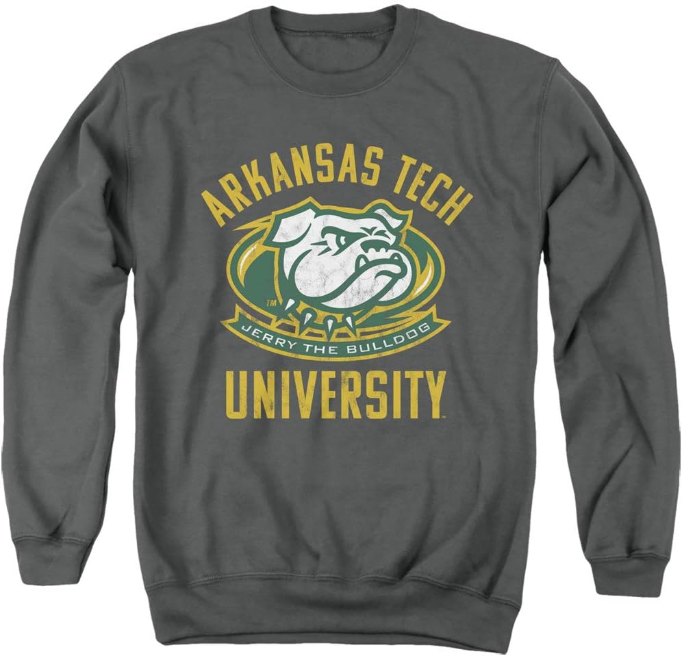 Arkansas Tech University Jerry The Bulldog – Sudadera unisex con cuello redondo para adultos