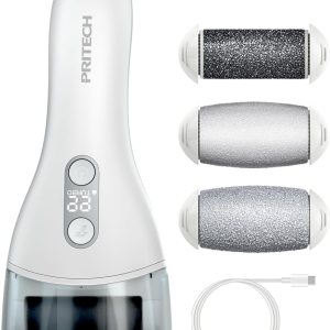 PRITECH – Removedor eléctrico de callos para pies, kit de herramientas de pedicura electrónica recargable para eliminación de callos, limpiador PRITECH – Removedor eléctrico de callos para pies, kit de herramientas de pedicura electrónica recargable para eliminación de callos, limpiador