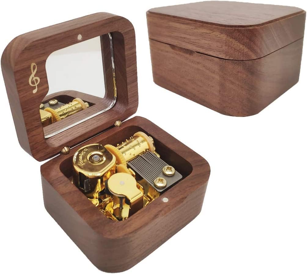 Teykst Lilium from Elfen Lied – Caja de música de madera natural, tamaño mini, caja musical de madera, colección de decoración, regalo de recuerdo
