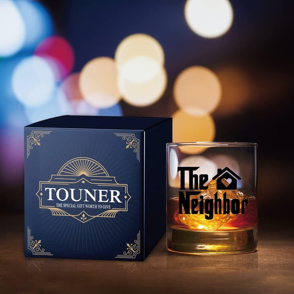 Vasos de whisky The Neighbor, regalo de inauguración de la casa para hombres y mujeres, regalos únicos para vecinos, divertidas ideas de regalo para