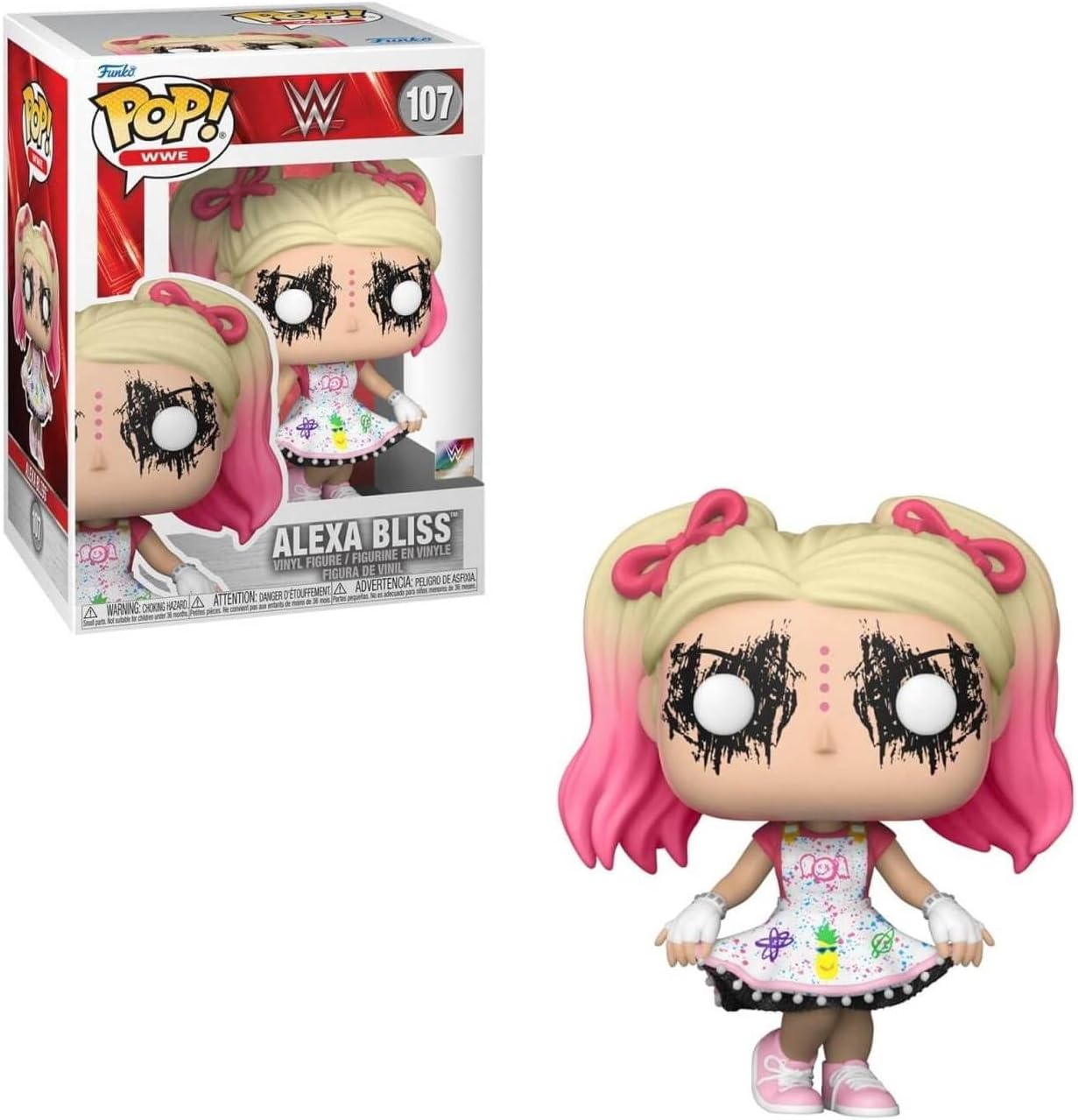 POP WWE Figura de vinilo de Alexa Bliss Funko (con funda protectora de caja compatible), multicolor, 3.75 pulgadas
