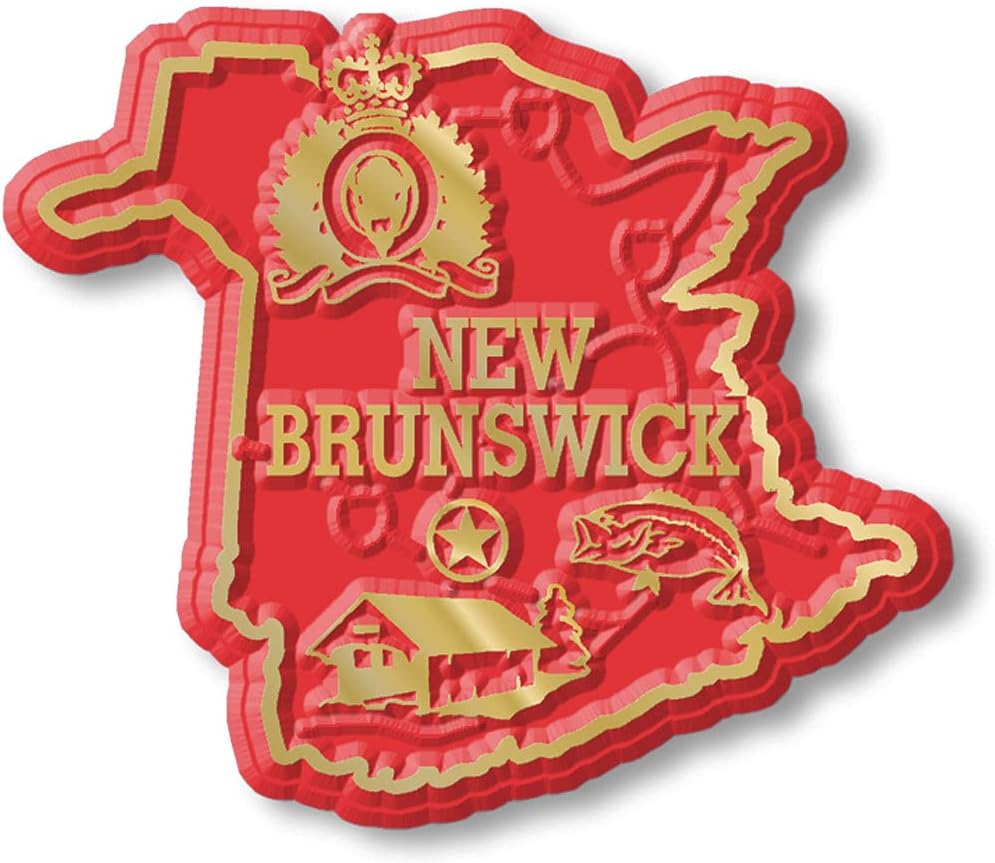 Imán de la provincia de New Brunswick por Classic Magnets, recuerdos coleccionables fabricados en los Estados Unidos