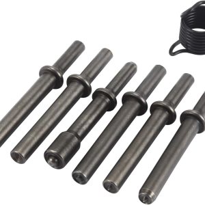 Anndason Kit de herramientas de martillo de remache neumático de alisado de alta resistencia de 7 piezas Anndason Kit de herramientas de martillo de remache neumático de alisado de alta resistencia de 7 piezas