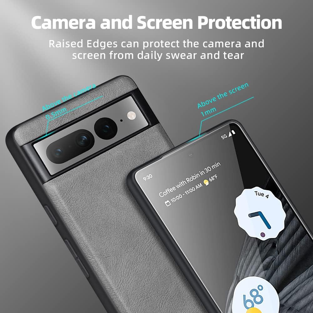 X-level Funda para Google Pixel 7 Pro 5G, piel sintética de alta calidad, elegante, suave, TPU a prueba de golpes, funda protectora para Google