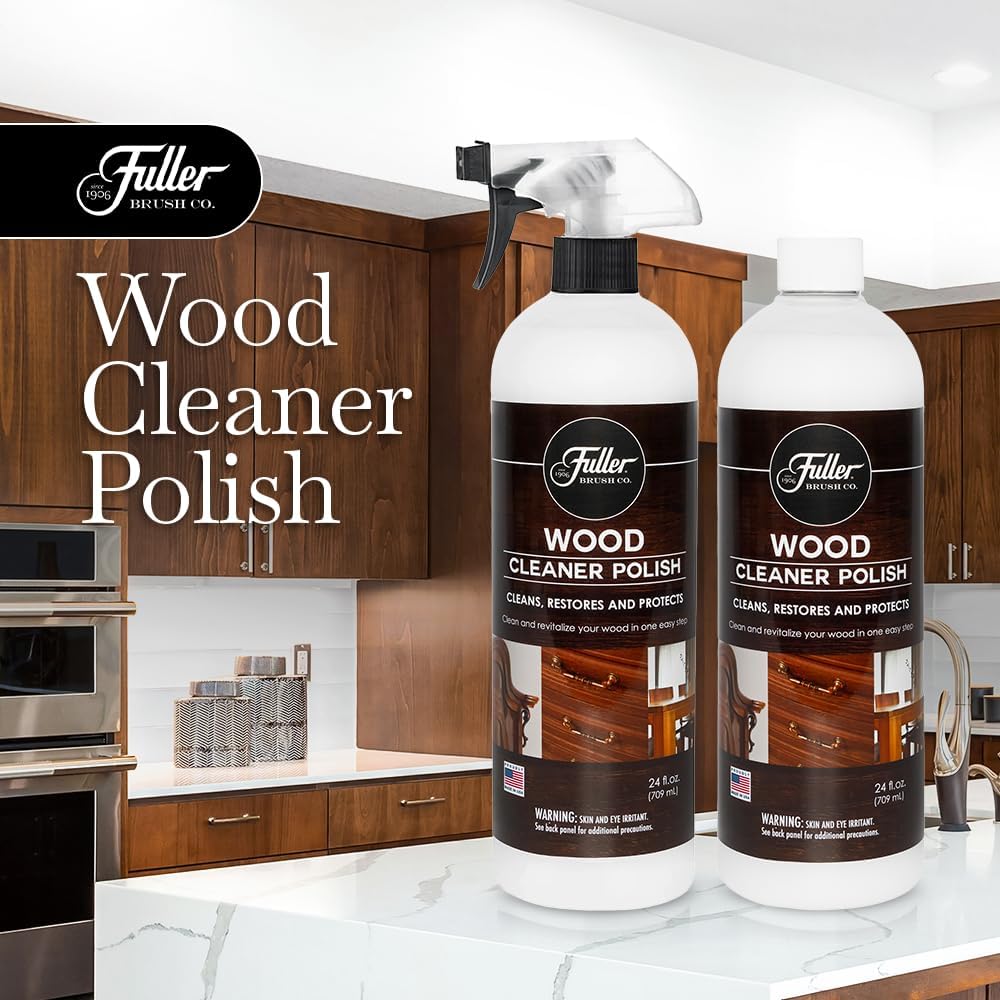 Fuller Brush Limpiador de madera – Fórmula sin cera – Elimina el polvo, residuos, grasa y acumulación de cera – Limpia y revitaliza la madera –
